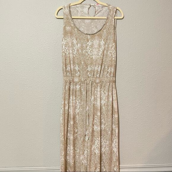 Juicy Couture Sleeveless Python Print Cinched Waist Jumpsuit Womens S Casual - Picture 1 of 12